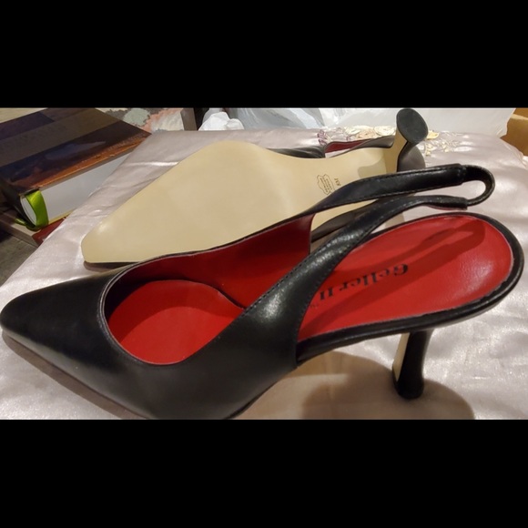 VINTAGE GOLD or BLACK SLING BACK GELLER II Collection 8M - Picture 10 of 15